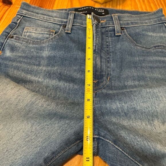 NWT Veronica Beard Carly Kick Flare High Rise Blue Jeans Womens Sz 25 Clearwater - Picture 10 of 15